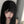 Black long straight wig KF90496