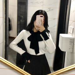 Knitted scarf sweater KF80036
