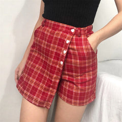 Love heart plaid skirt KF90359