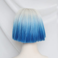 Silver blue short wig  KF90287