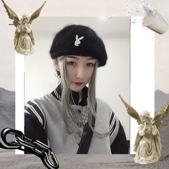 Rabbit pattern beret KF80058