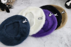 Rabbit pattern beret KF80058