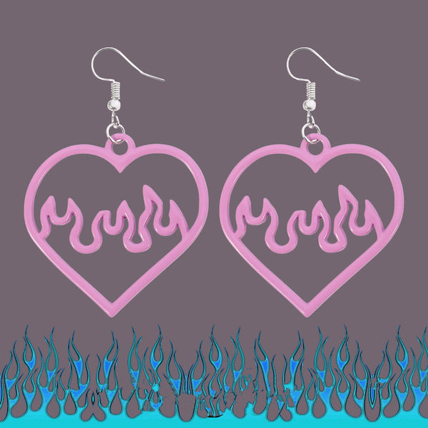 Love flame earrings KF82123