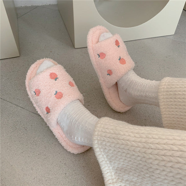 Cute plush cotton slippers  KF82444