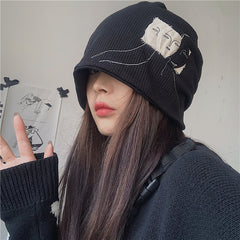 Knitted woolen hat KF81785