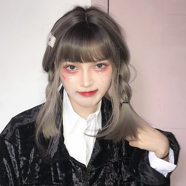 Aoki linen gray wig KF9616