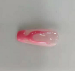 Pink flame removable wearable nail clip  KF82084