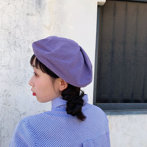 Purple beret hat KF9336