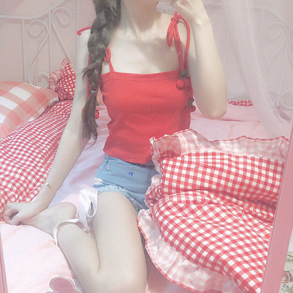 Red cherry vest KF908018