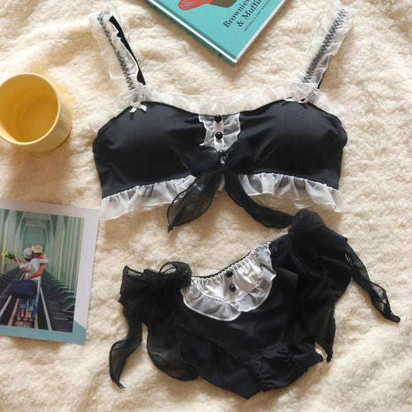 Lolita black bra set Suit   KF825255