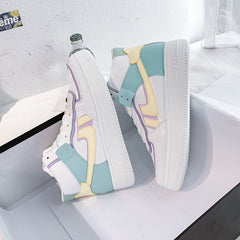 High top macaron sneakers  KF81038