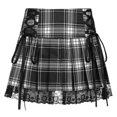 Lace pleated skirt KF82000