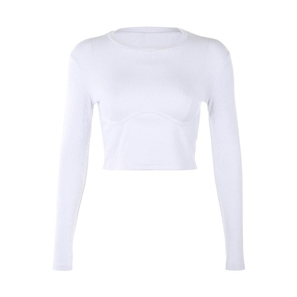 slim fit long sleeve t-shirt top KF81821