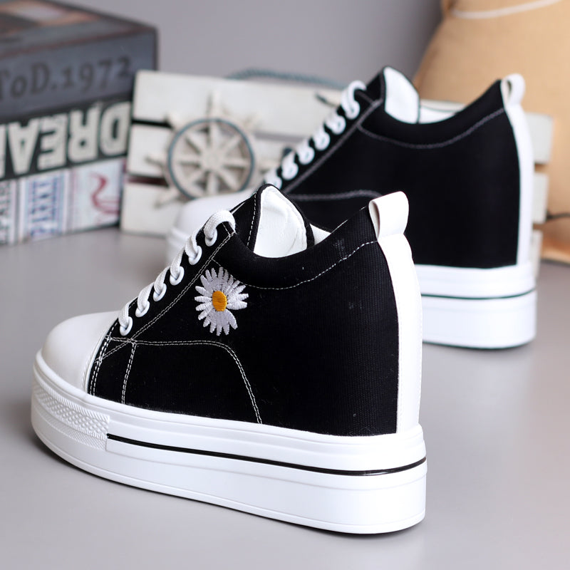 Little daisy high-top canvas shoes  KF90620