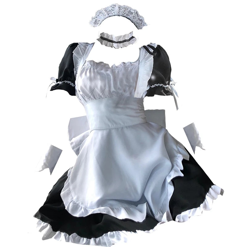 COSPLAY BIG BOW MAID DRESS SUIT (6 pieces) KF81960