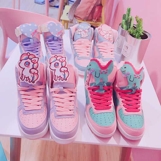 Cute macaron pink shoes  KF81048