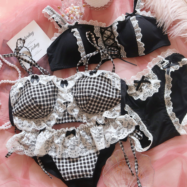 Lolita black bra set Suit   KF825255