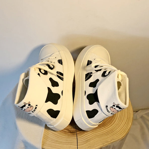 Cow canvas shoes  KF81880