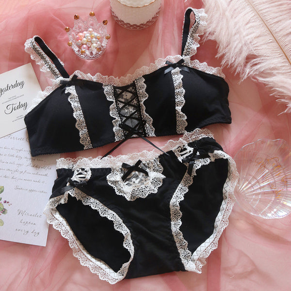 Lolita black bra set Suit   KF825255