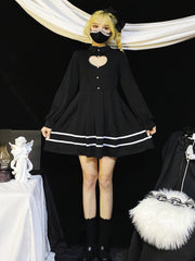 Sweet  and  sexy Heart Hollow Out Dress KF1066