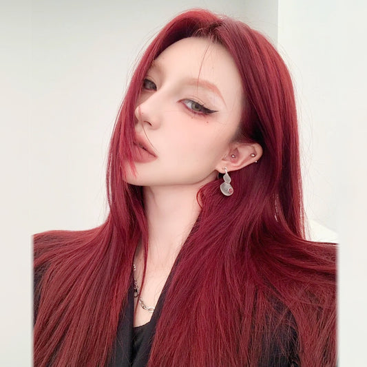 RED LONG STRAIGHT WIG  KF82913