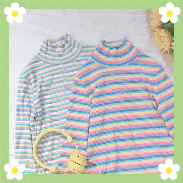 Rainbow Striped T-Shirt KF9499