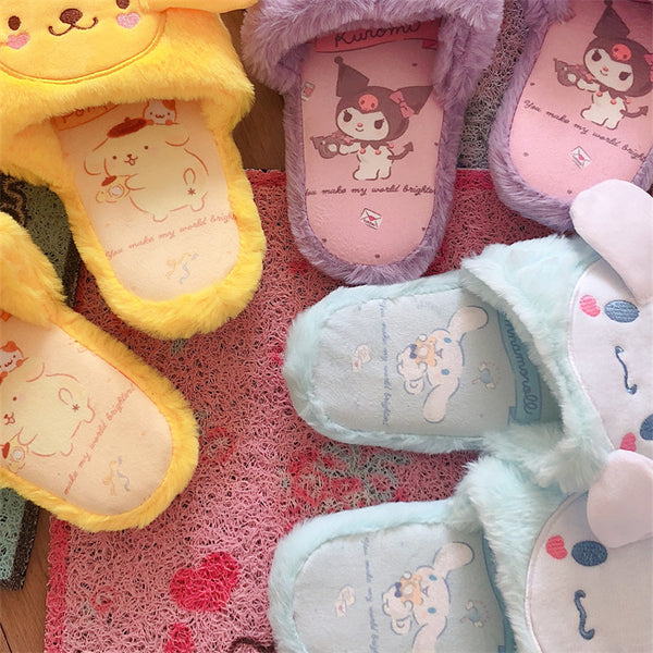 Kuromi plush slippers  KF82413