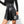 PU black skirt KF90316