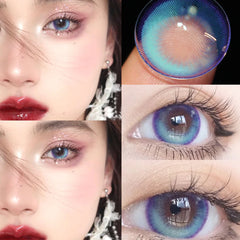 Ocean blue contact lenses(TWO PIECES) KF44453