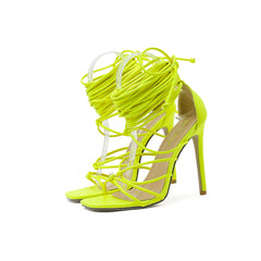 Fashion lace-up high heels KF82053