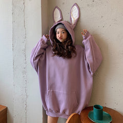 unzzy cute rabbit ears hoodie KF50007