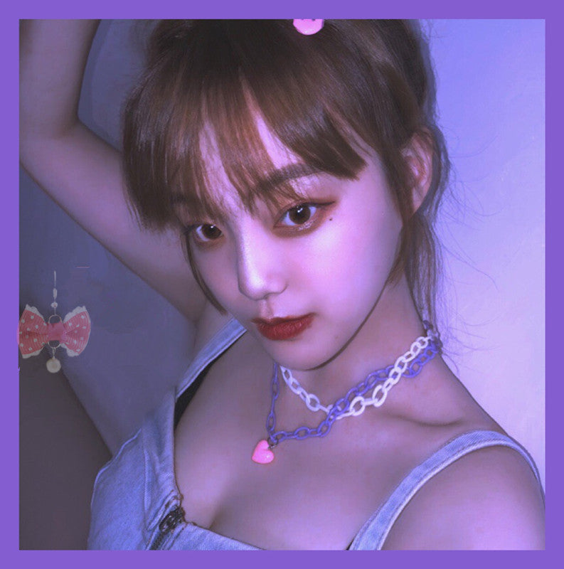 Love purple necklace KF81184