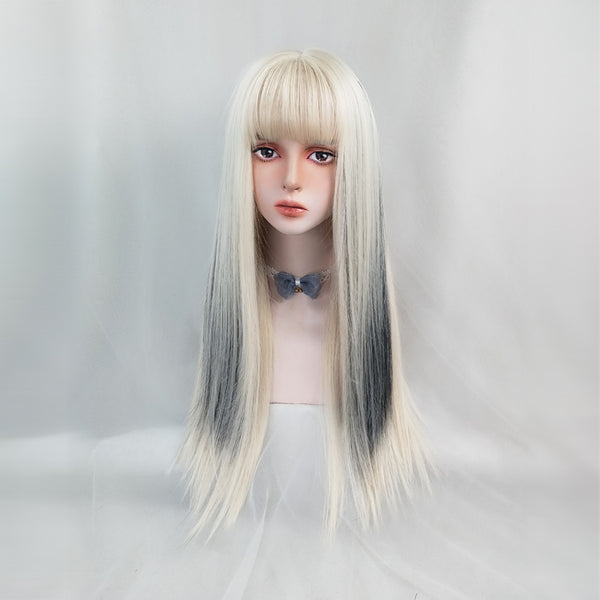 Color long straight wig KF82040
