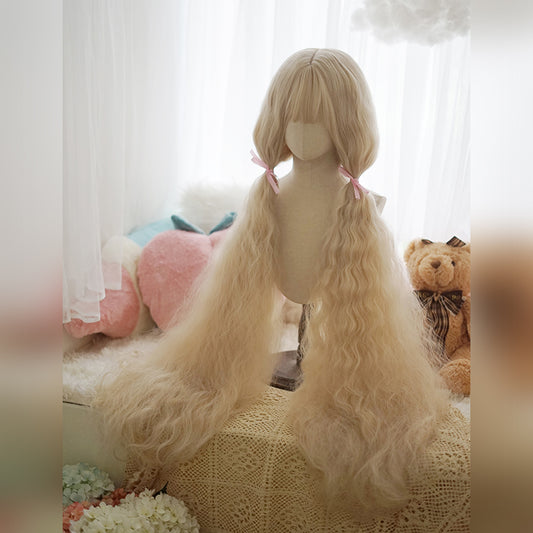 gold Long Curly Wig  KF82922
