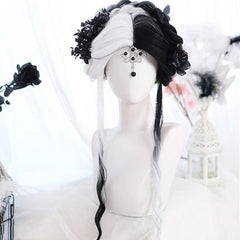 Harajuku black and white wig KF81201
