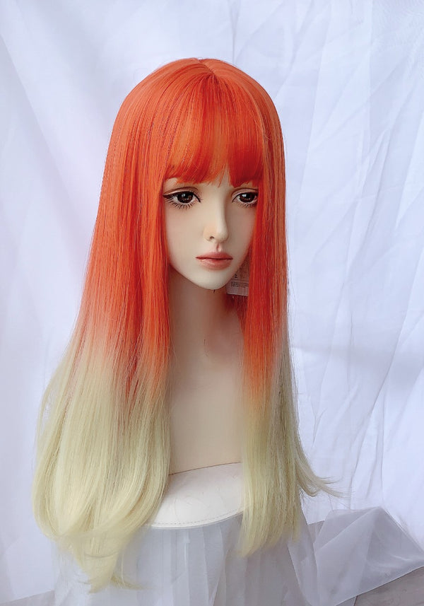 Orange gradient wig KF81391