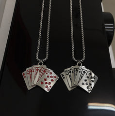 Playing card pendant necklace  KF81035