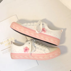 Floral embroidered canvas shoes  KF2297