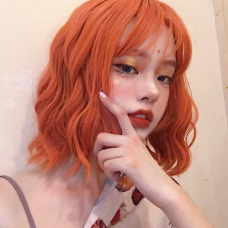 Punk orange wig KF90170