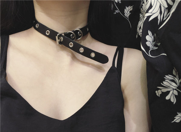 Dark punk choker   KF81128