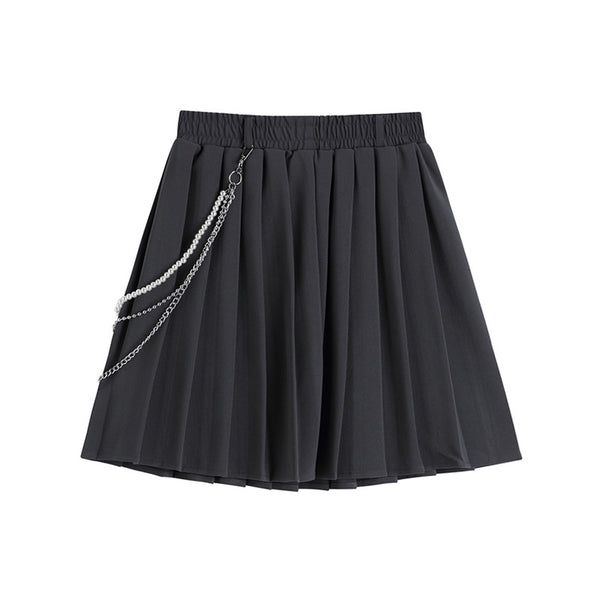 vintage chain pleated skirt  KF83066