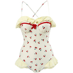 Vintage Little Cherry One Piece Swimsuit  KF82660