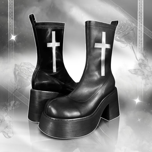 punk ankle boots  KF83485