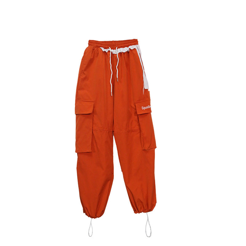 unzzy orange wide leg pants KF50020