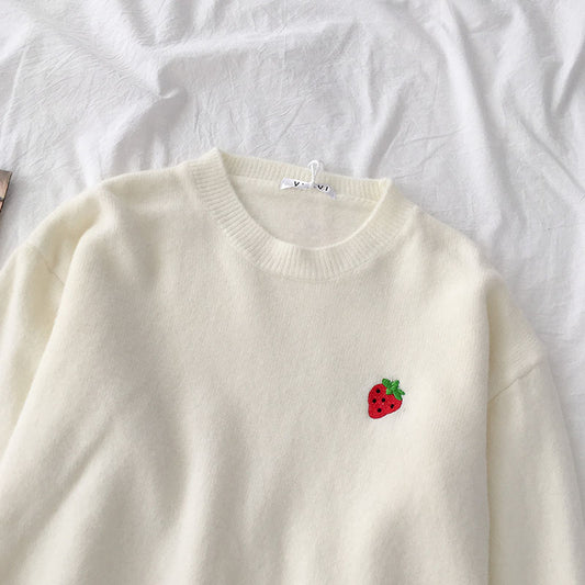 Fruit Embroidered Sweater KF9536
