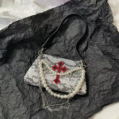Punk Pearl Chain Bag  KF82336