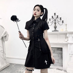 Dark punk  jk dress KF82167