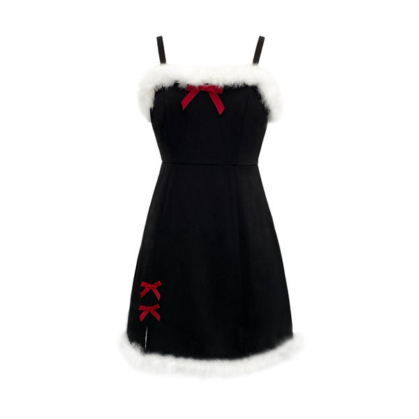 black suspender dress   KF83331