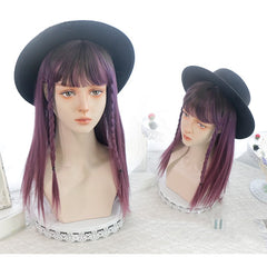 Personality purple wig KF81559