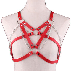 Metal chain suspender belt KF81655